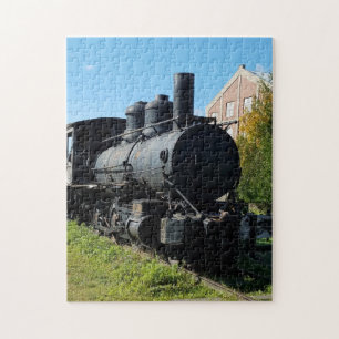 Old Train Locomotive Quincy Mine Hancock Michigan Jigsaw Puzzle
