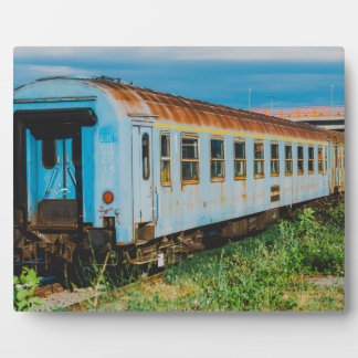 Old train plaque