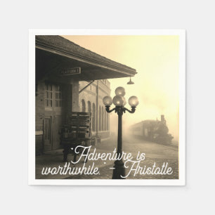 Old Train Station Adventure Paper Napkins