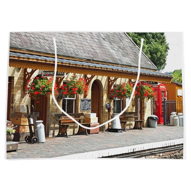 OLD TRAIN STATION   LARGE GIFT BAG (Front)