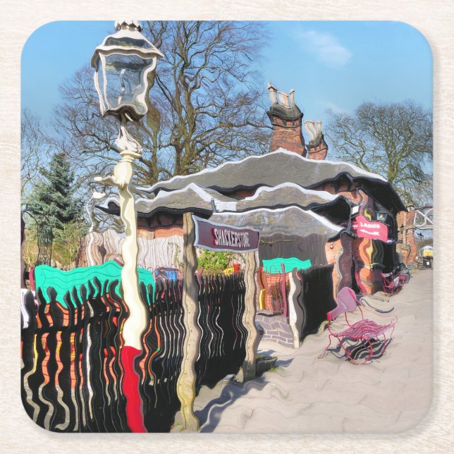 OLD TRAIN STATION SQUARE PAPER COASTER (Front)