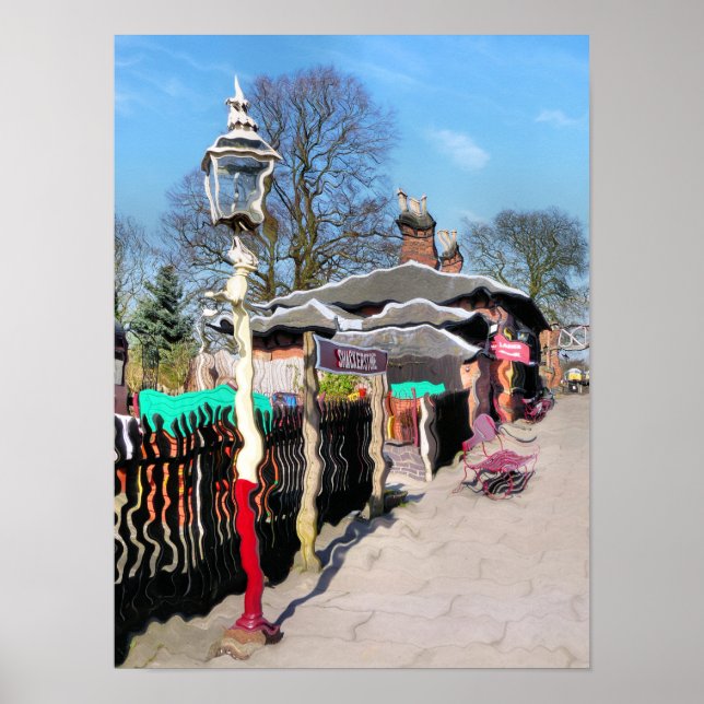 OLD TRAIN STATIONS POSTER (Front)