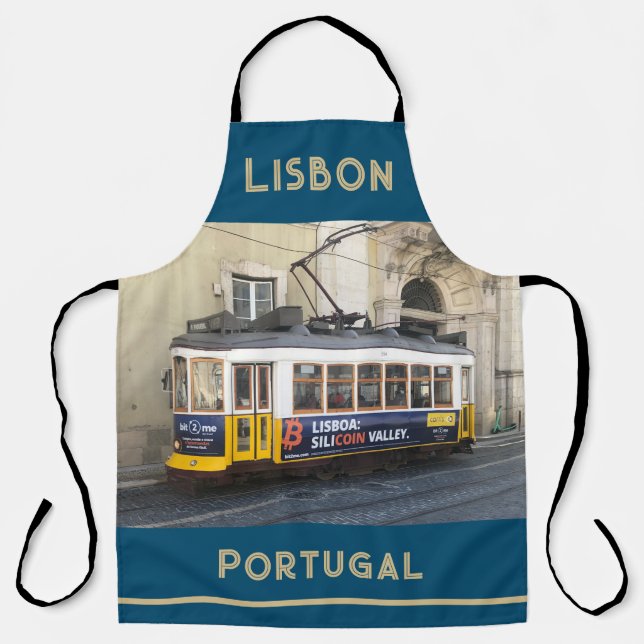 Old Tram in Lisbon Portugal Apron (Front)
