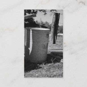 Old Trash Can Business Cards