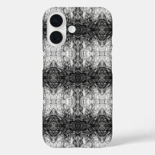 Old Tree Bark Black And White Photo Pattern Design iPhone 16 Case