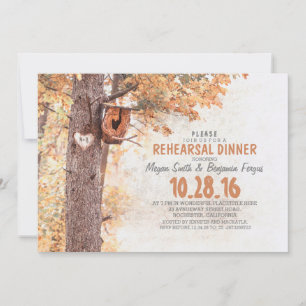 old tree rustic country REHEARSAL DINNER invites