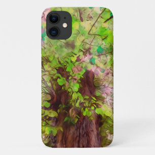 Old Tree Thick Branches Green and Purple Magic Case-Mate iPhone Case