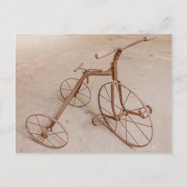 OLD TRICYCLE 1928 POSTCARD (Front)