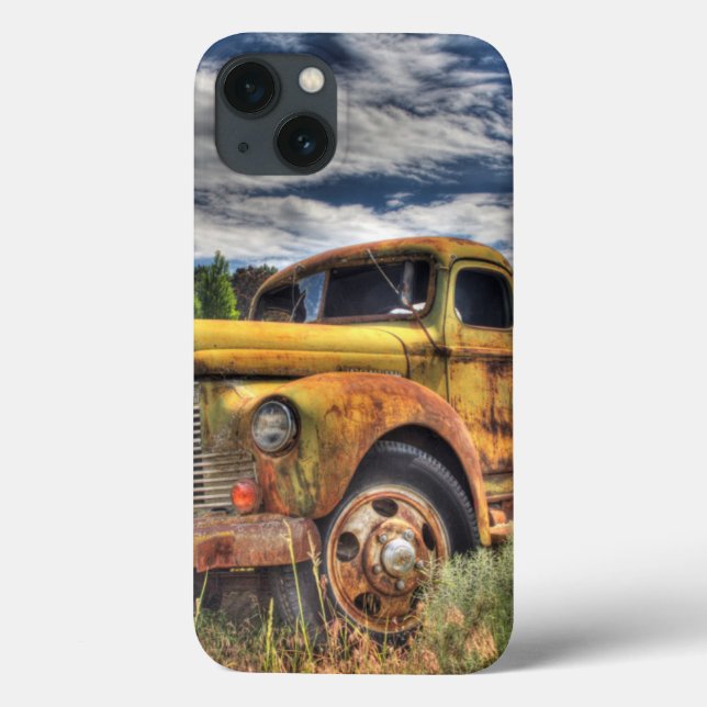 Old truck abandoned in field Case-Mate iPhone case (Back)