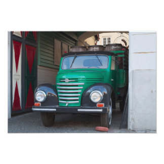 Old truck with beer - print