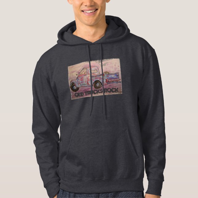Old Trucks Rock Hoodie (Front)