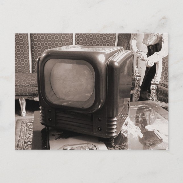 Old TV Postcard (Front)