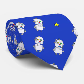 Old Type Robots(Blue) Tie
