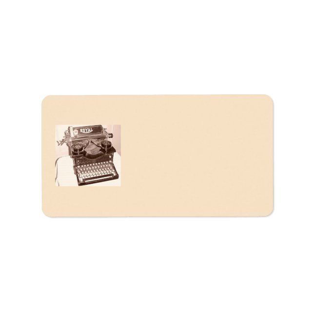Old Typewriter Label (Front)