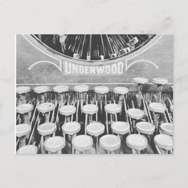 Old Typewriter Postcard (Front)
