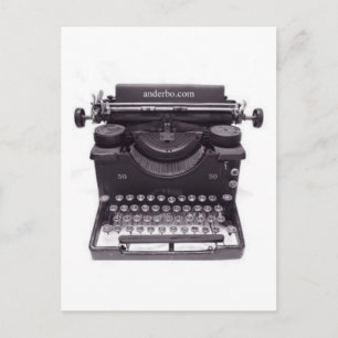 OLD TYPEWRITER POSTCARD