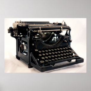 Old Typewriter Poster