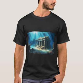 Old underwater ruins in rays of light T-Shirt