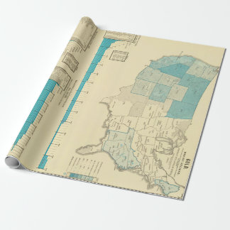 Old US Gold Mining Map (1883)  Wrapping Paper