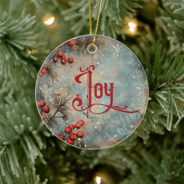 Old Victorian Rustic Family Personalized Ceramic Tree Decoration (Tree)