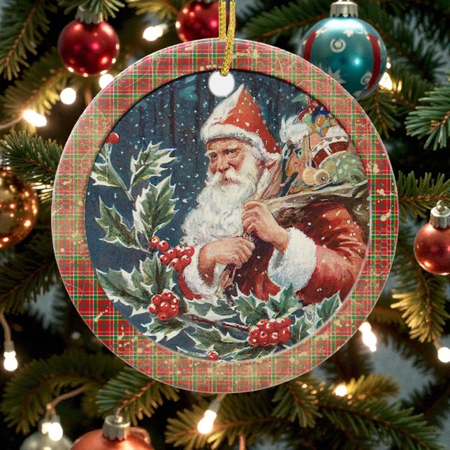 Old Victorian Rustic Family Personalized Ceramic Tree Decoration (Creator Uploaded)