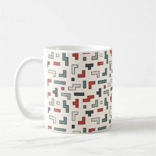 Old video game square seamless pattern,background coffee mug