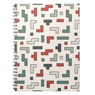Old video game square seamless pattern,background notebook