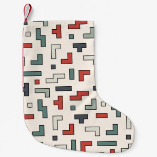 Old video game square seamless pattern,background  small christmas stocking