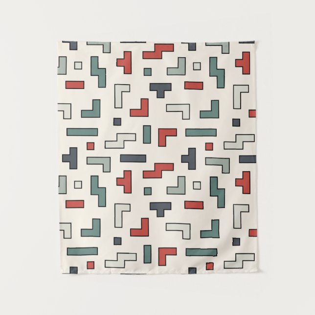 Old video game square seamless pattern,background  tapestry (Front)