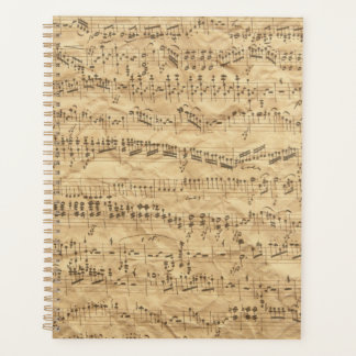 Old Vintage Antique Music Sheet-5 Planner