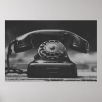Old Vintage Black Telephone 