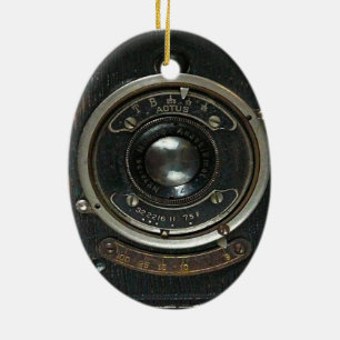 Old Vintage Camera Ceramic Tree Decoration