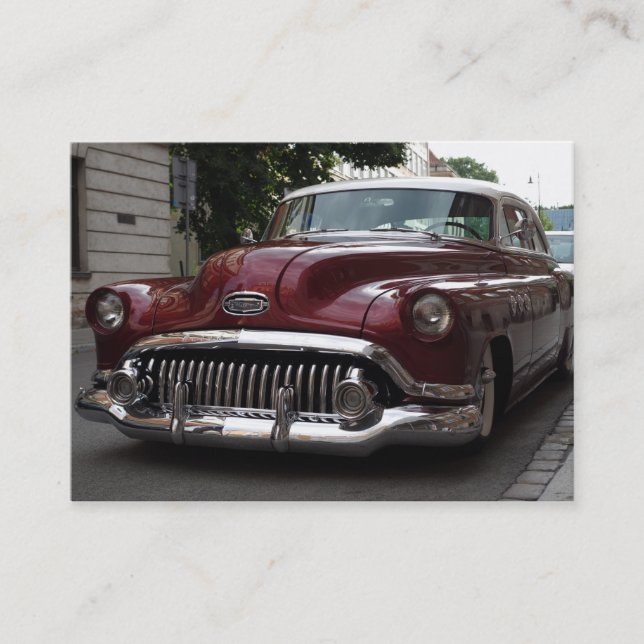 Old vintage car - business card (Front)