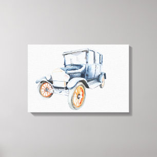Old vintage car. canvas print