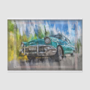Old Vintage Classic Car Decoupage Tissue Paper