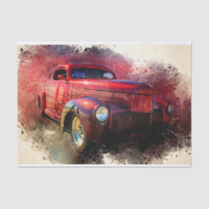 Old Vintage Classic Car Decoupage Tissue Paper