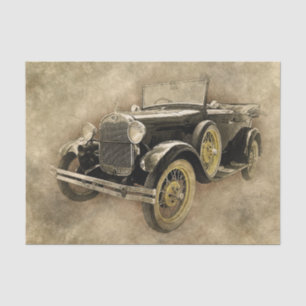 Old Vintage Classic Car Decoupage Tissue Paper