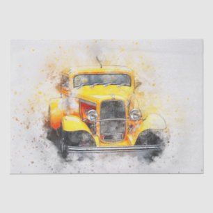 Old Vintage Classic Car Decoupage Tissue Paper