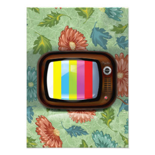 Old Vintage CRT Television Photo Print