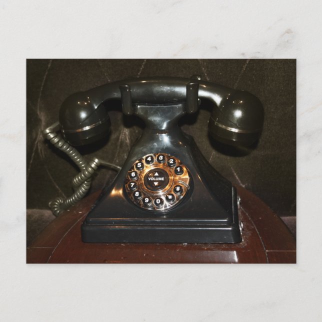 Old Vintage Dial-up Phone Postcard (Front)