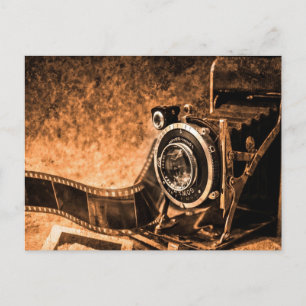 Old Vintage Film Camera   Postcard