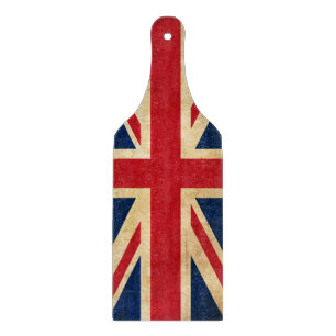 Old Vintage Grunge United Kingdom Flag Union Jack Cutting Board