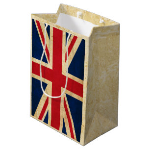 Old Vintage Grunge United Kingdom Flag Union Jack Medium Gift Bag