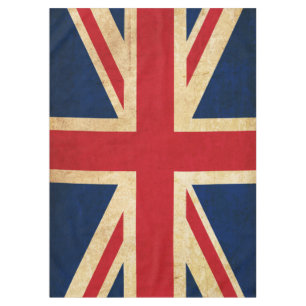 Old Vintage Grunge United Kingdom Flag Union Jack Tablecloth