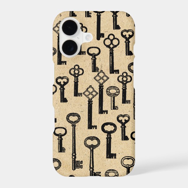 Old Vintage Keys Pattern (Back)