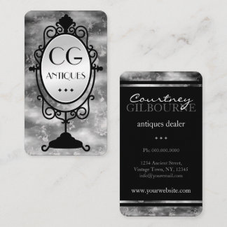 Old Vintage Mirror Antiques Dealer Business Cards