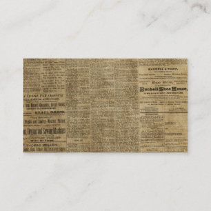 Old Vintage Newspaper Business Card
