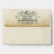 Old vintage paper envelopes with seashells address