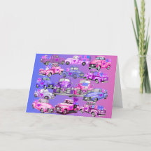 Old Vintage Pickup Trucks Greeting Card