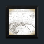 Old Vintage Provincetown Cape Cod Map Gift Box<br><div class="desc">1833 Map of Provincetown, Truro Massachusetts The early days of the outer cape, ptown and truro... before the railroad, summer beach houses and National Seashores. This is a beautifully restored Chart of the Provincetown and Truro "Townships" This Sea Coast map includes famous landmarks on Cape Cod Harbour: Race Point, Long...</div>